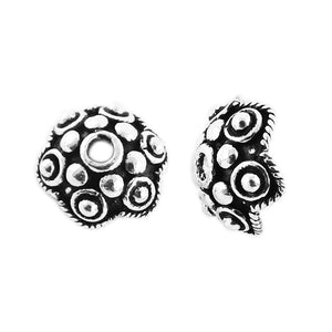 CSF-474 Silver Overlay Bead Cap Beads Bali Designs Inc 