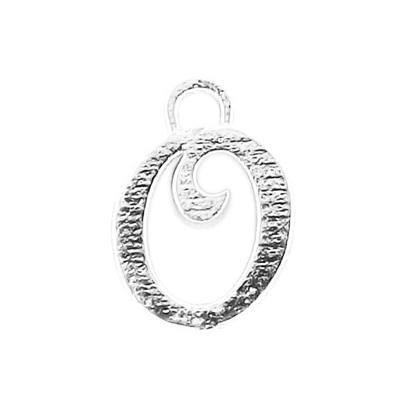 CSF-487 Silver Overlay Alphabet 'O' Charm Beads Bali Designs Inc 