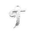 CSF-492 Silver Overlay Alphabet 'T' Charm Beads Bali Designs Inc 