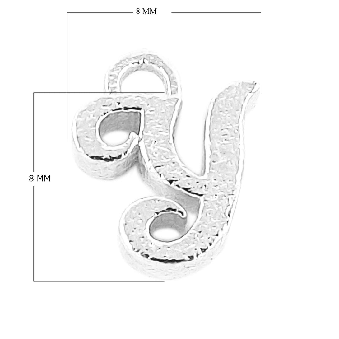 CSF-497 Silver Overlay Alphabet 'Y' Charm Beads Bali Designs Inc 