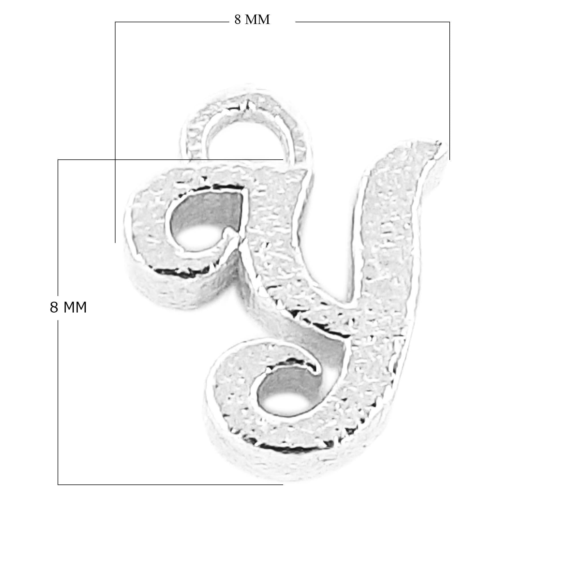 CSF-497 Silver Overlay Alphabet 'Y' Charm Beads Bali Designs Inc 