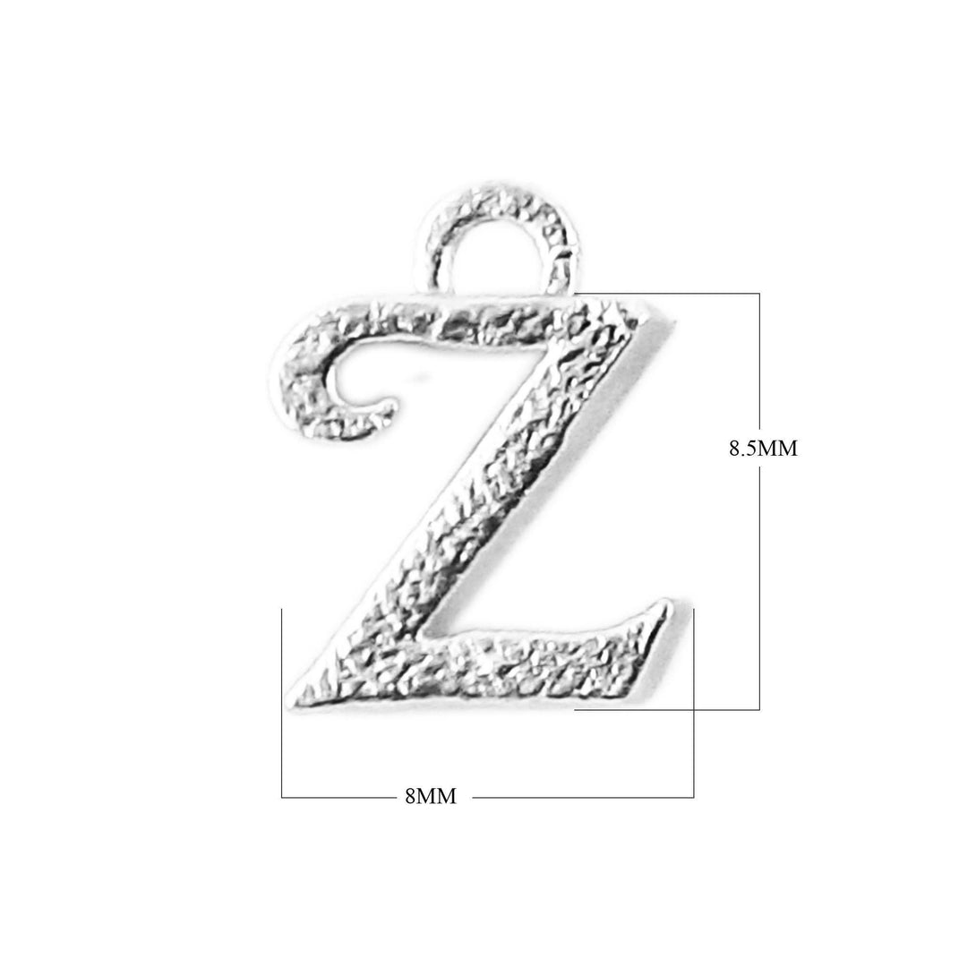 CSF-498 Silver Overlay Alphabet 'Z' Charm Beads Bali Designs Inc 