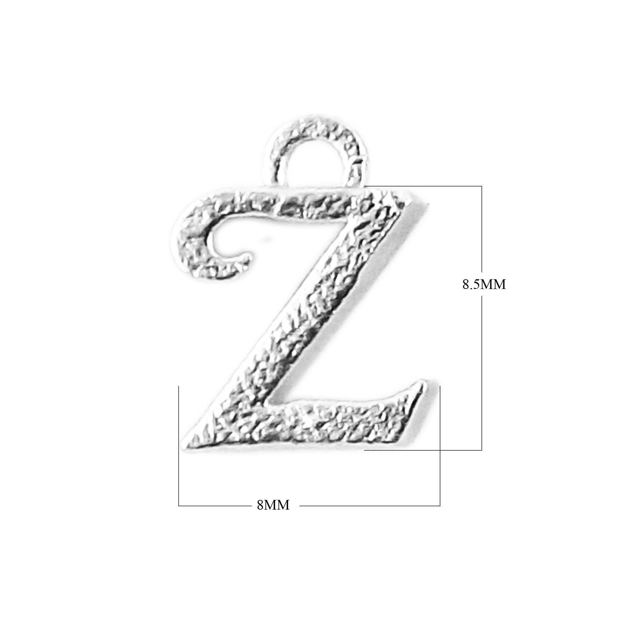CSF-498 Silver Overlay Alphabet 'Z' Charm Beads Bali Designs Inc 