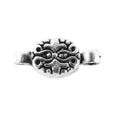 CSF-504 Silver Overlay Oval Shape Designer Magnetic Clasps Beads Bali Designs Inc 