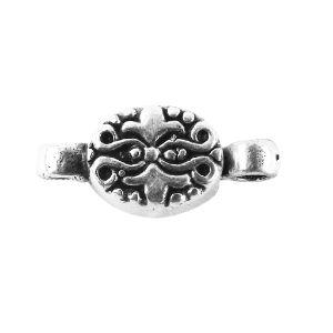 CSF-504 Silver Overlay Oval Shape Designer Magnetic Clasps Beads Bali Designs Inc 