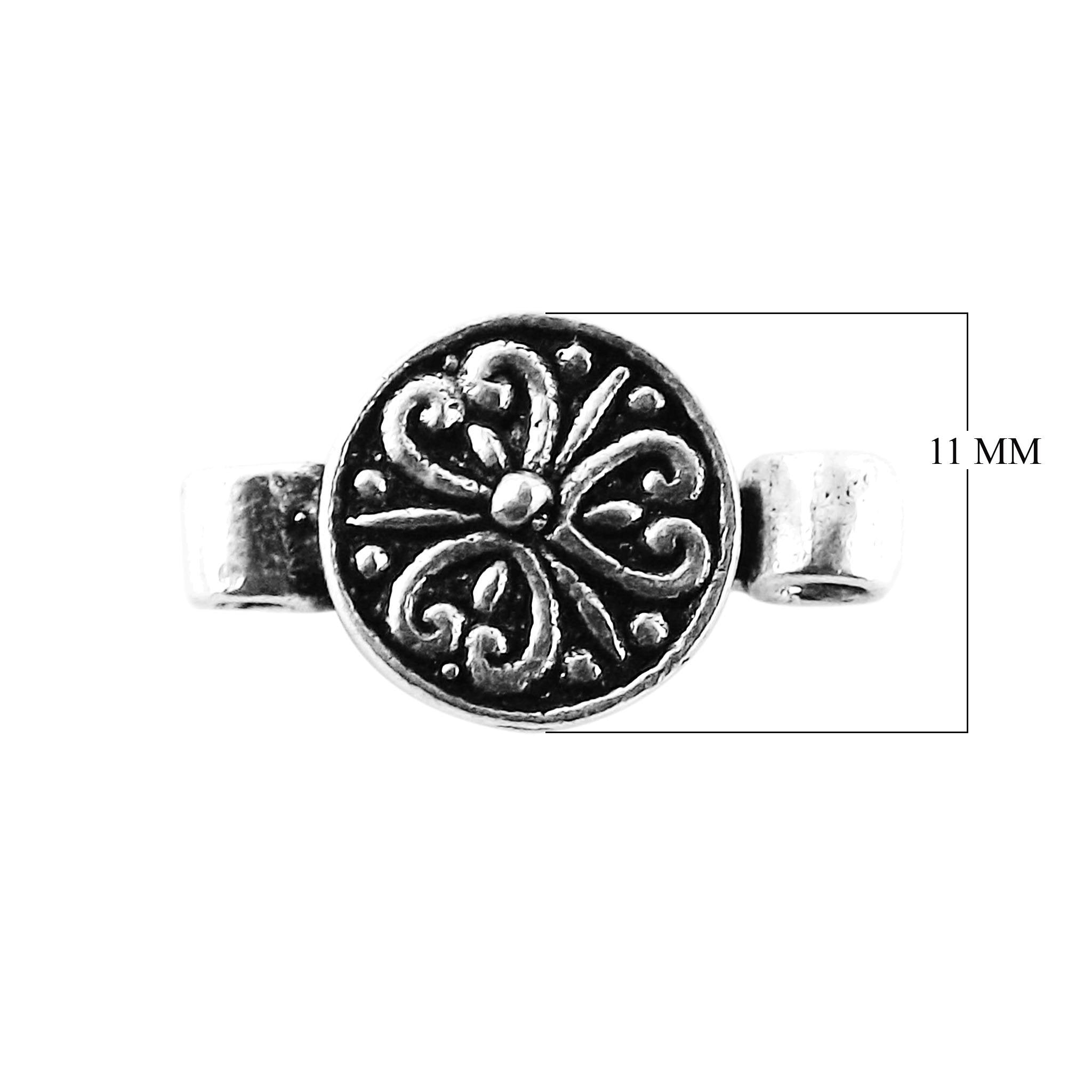 CSF-505 Silver Overlay Round Shape Designer Magnetic Clasps Beads Bali Designs Inc 