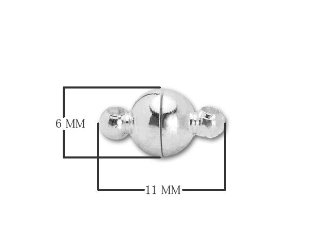 CSF-509 Silver Overlay Single Hole Magnetic Clasps Beads Bali Designs Inc 