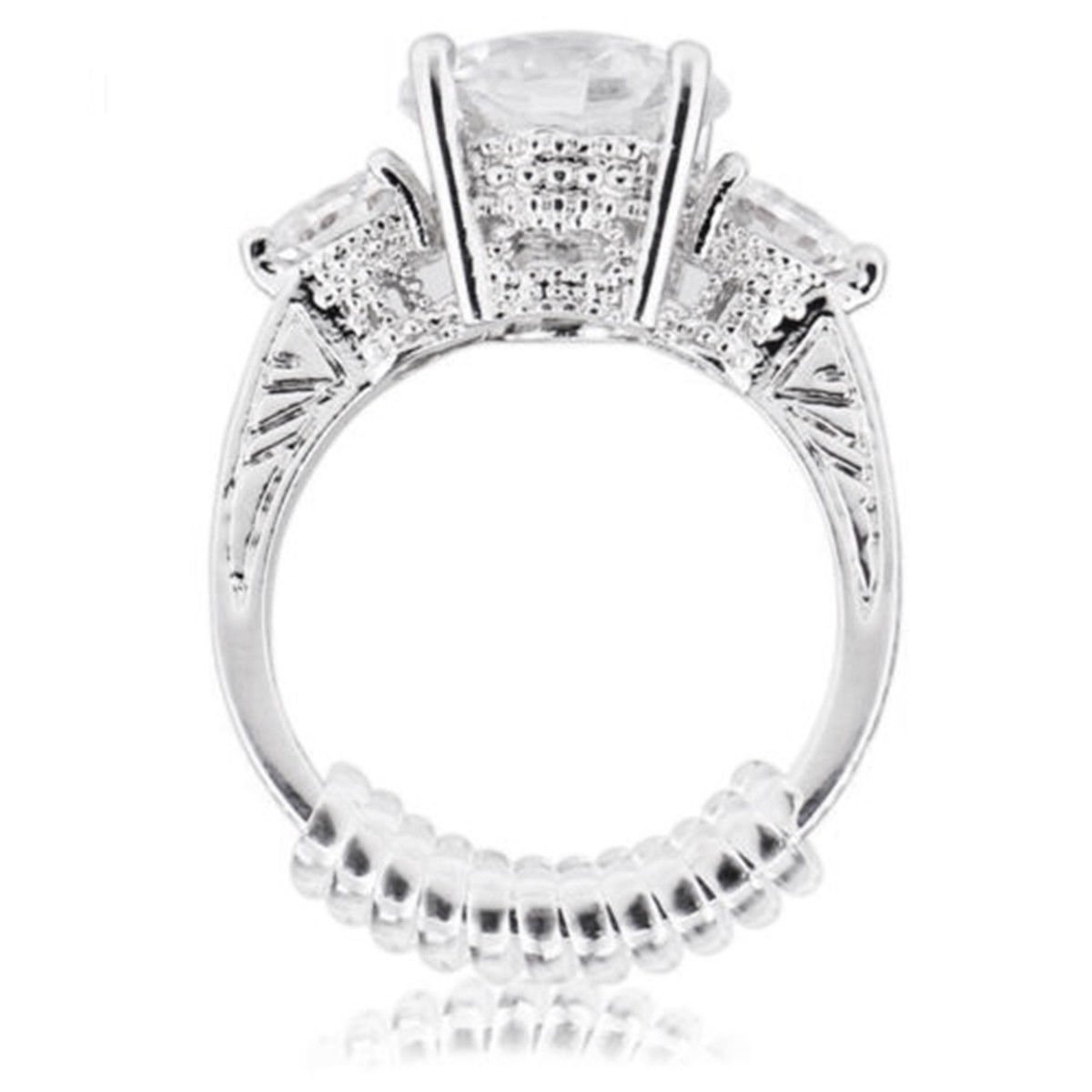 ES-104 12pcs Ring Size Adjuster Plastic Guard Tightener Reducer Resizing Tools Beads Bali Designs Inc 