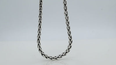 Wholesale 5 MM Sterling Silver woven chain with lobster lock, handcrafted in Bali.