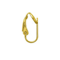 18K Gold Overlay Clip Leverback Earwire For Jewelry Making With Polished Finish Handcrafted In India