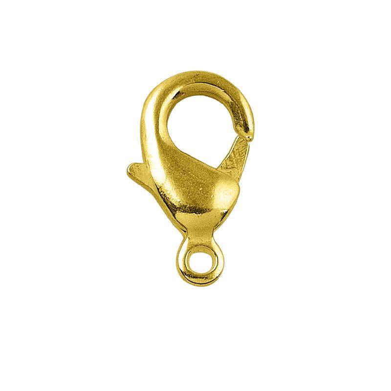 18K Gold Overlay Lobster Clasp For Jewelry Making With Polished Finish Handcrafted In India