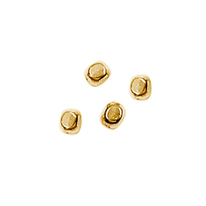 18K Gold Overlay Round Spacer Beads For Jewelry Making With Polished Finish Handcrafted In India