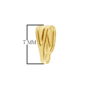 18K Gold Overlay Classic Pendant Bail For Jewelry Making Handcrafted In India