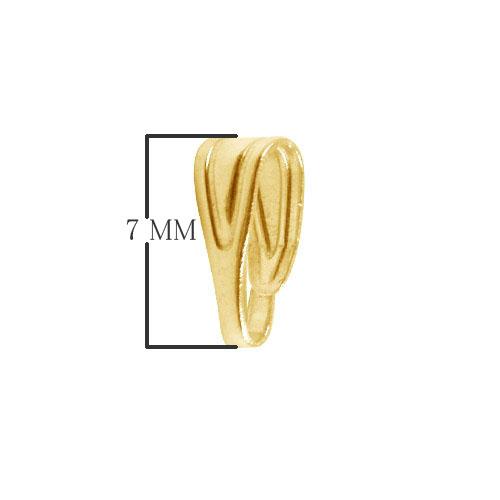 18K Gold Overlay Classic Pendant Bail For Jewelry Making Handcrafted In India