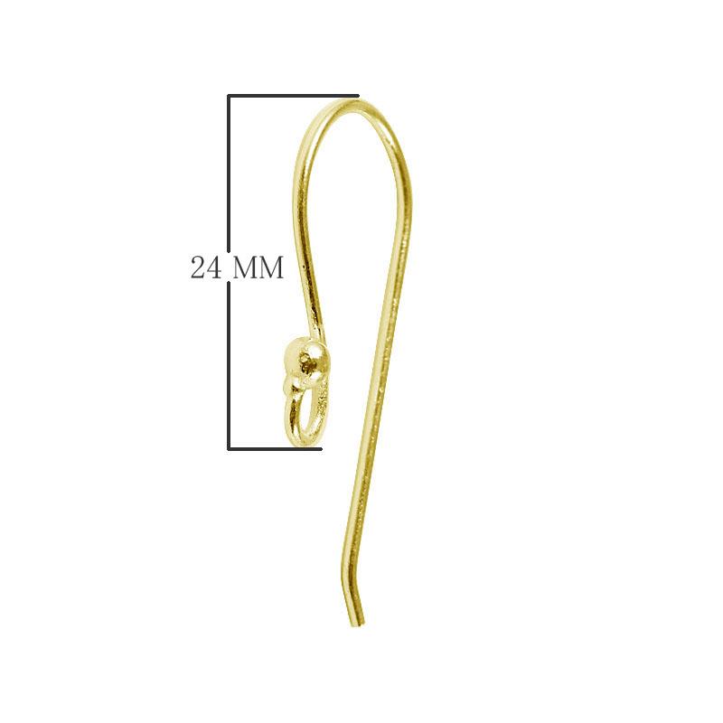 FG-137 18K Gold Overlay Earwire Beads Bali Designs Inc 