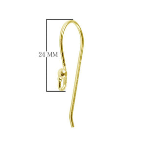 18K Gold Overlay Leverback Earwire With Floral Pattern For Jewelry Making Handcrafted In India