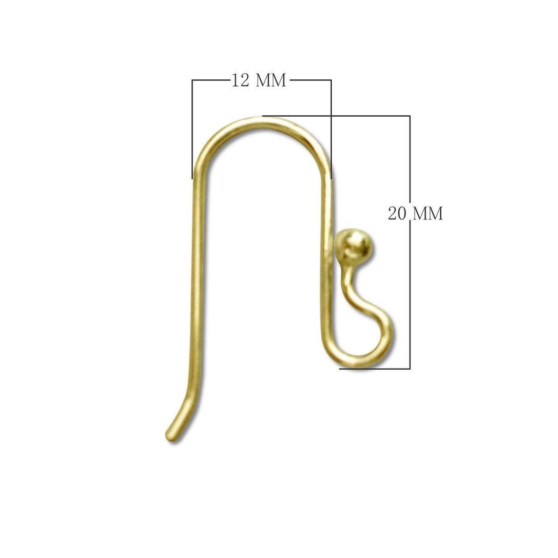 FG-147 18K Gold Overlay Earwire Beads Bali Designs Inc 