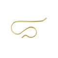 18K Gold Overlay S Shape Earwire For Jewelry Making Handcrafted In India