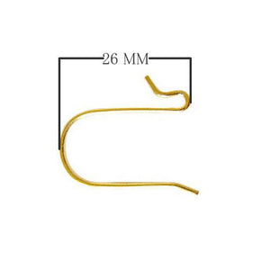 18K Gold Overlay Flat Curve Earwire For Jewelry Making Handcrafted In India