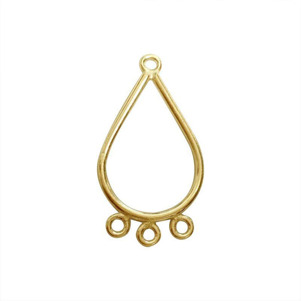 FG-153 18K Gold Overlay Chandelier Earring Finding Beads Bali Designs Inc 