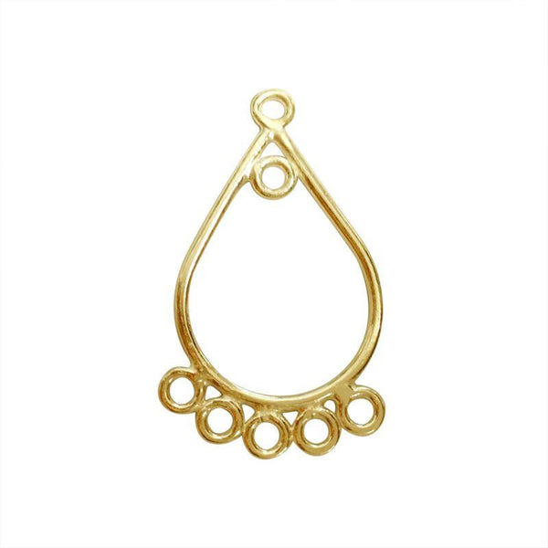 FG-154 18K Gold Overlay Chandelier Earring Finding Beads Bali Designs Inc 