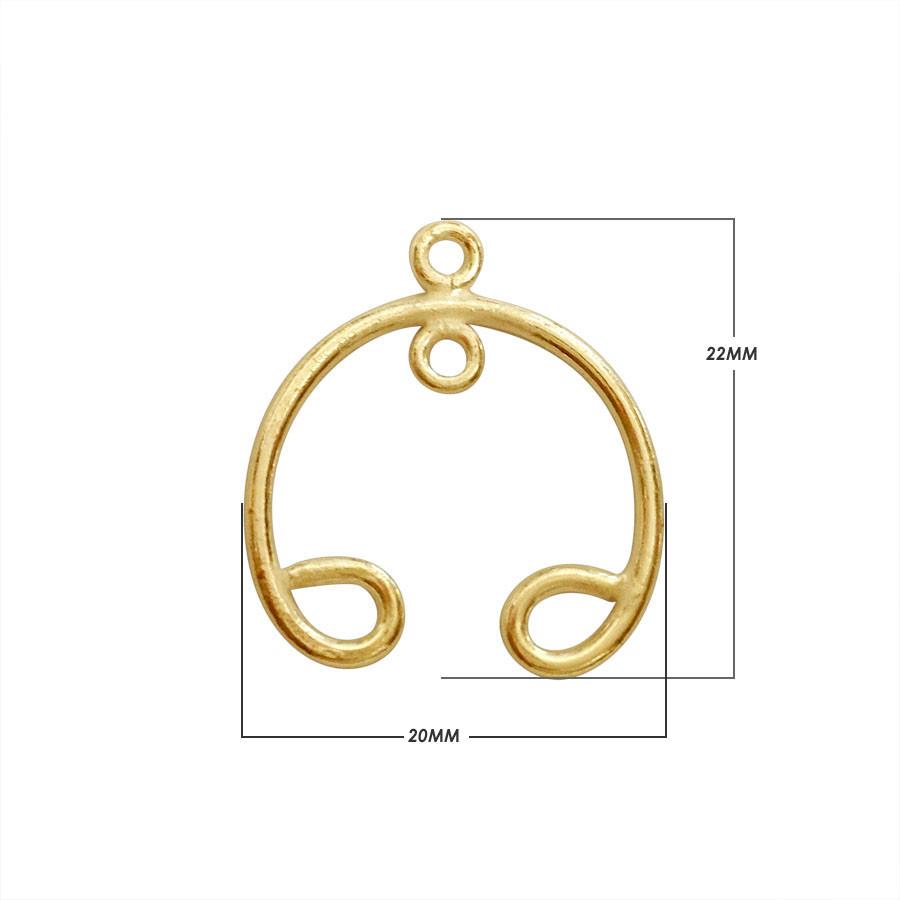 FG-158 18K Gold Overlay Chandelier Earring Finding Beads Bali Designs Inc 