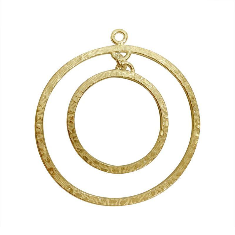Bulk 18K Gold Overlay Over copper jewelry findings featuring circular multi-loop frames and modern arch chandelier components for professional manufacturing.