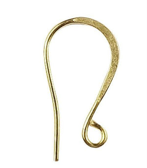 18K Gold Overlay Hook Style Earwire Handcrafted In India