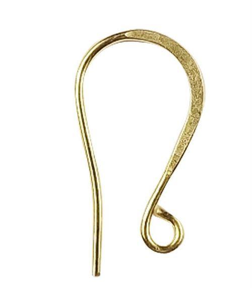 18K Gold Overlay Hook Style Earwire Handcrafted In India