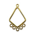 18K Gold Overlay Diamond Shape Connector Link Handcrafted In India