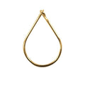 18K Gold Overlay Teardrop Hoop Earwire Handcrafted In India
