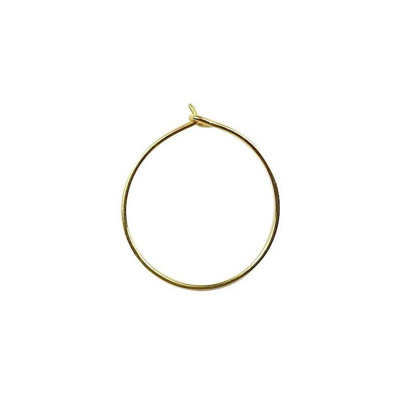 18K Gold Overlay Round Hoop Earwire Handcrafted In India