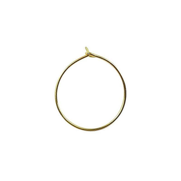FG-174-20MM 18K Gold Overlay Circle Shape Earwire Beads Bali Designs Inc 