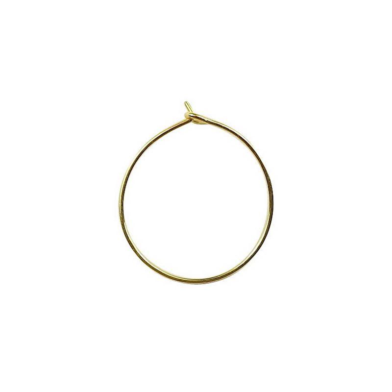 FG-174-30MM 18K Gold Overlay Circle Shape Earwire Beads Bali Designs Inc 