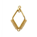 18K Gold Overlay Earwire Component Handcrafted In India With Polished High Gloss Finish