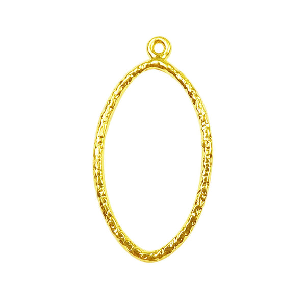 FG-185 18K Gold Overlay Chandelier Earring Marquise Shape Beads Bali Designs Inc 