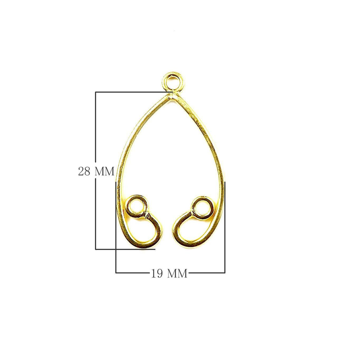 FG-194 18K Gold Overlay Chandelier Earring Finding Beads Bali Designs Inc 