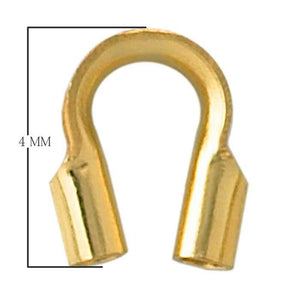 18K Gold Overlay U-Shaped Wire Guardian Component Handcrafted In India With Mirror Polished Finish