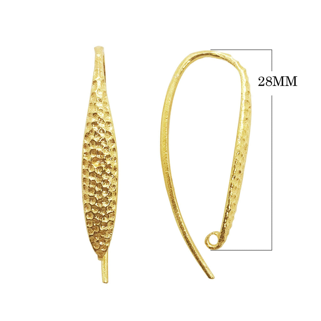 FG-198 18K Gold Overlay Earwire Beads Bali Designs Inc 