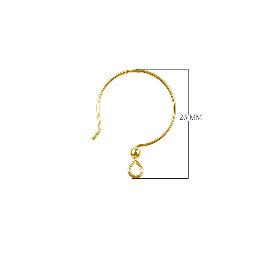 FG-200 18K Gold Overlay Earwire Beads Bali Designs Inc 