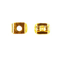 18K Gold Overlay Square Spacer Bead Finding Component Handcrafted In India With Mirror Polished Finish