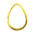 18K Gold Overlay Brushed Teardrop Connector Component Handcrafted In India With Smooth Finish