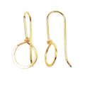 18K Gold Overlay Round Loop Earwire Component Handcrafted In India With Polished Golden Finish