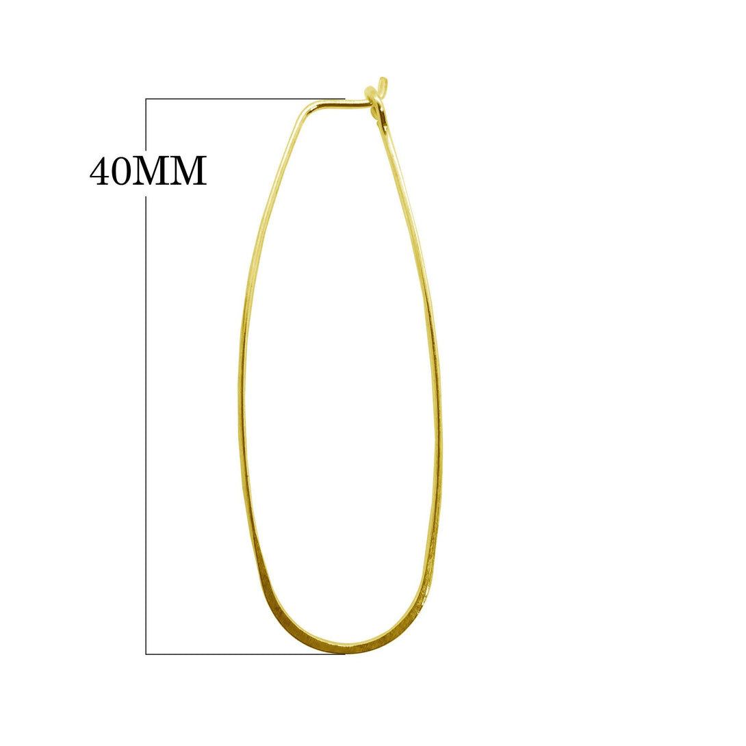 FG-226-40MM 18K Gold Overlay Earwire Beads Bali Designs Inc 