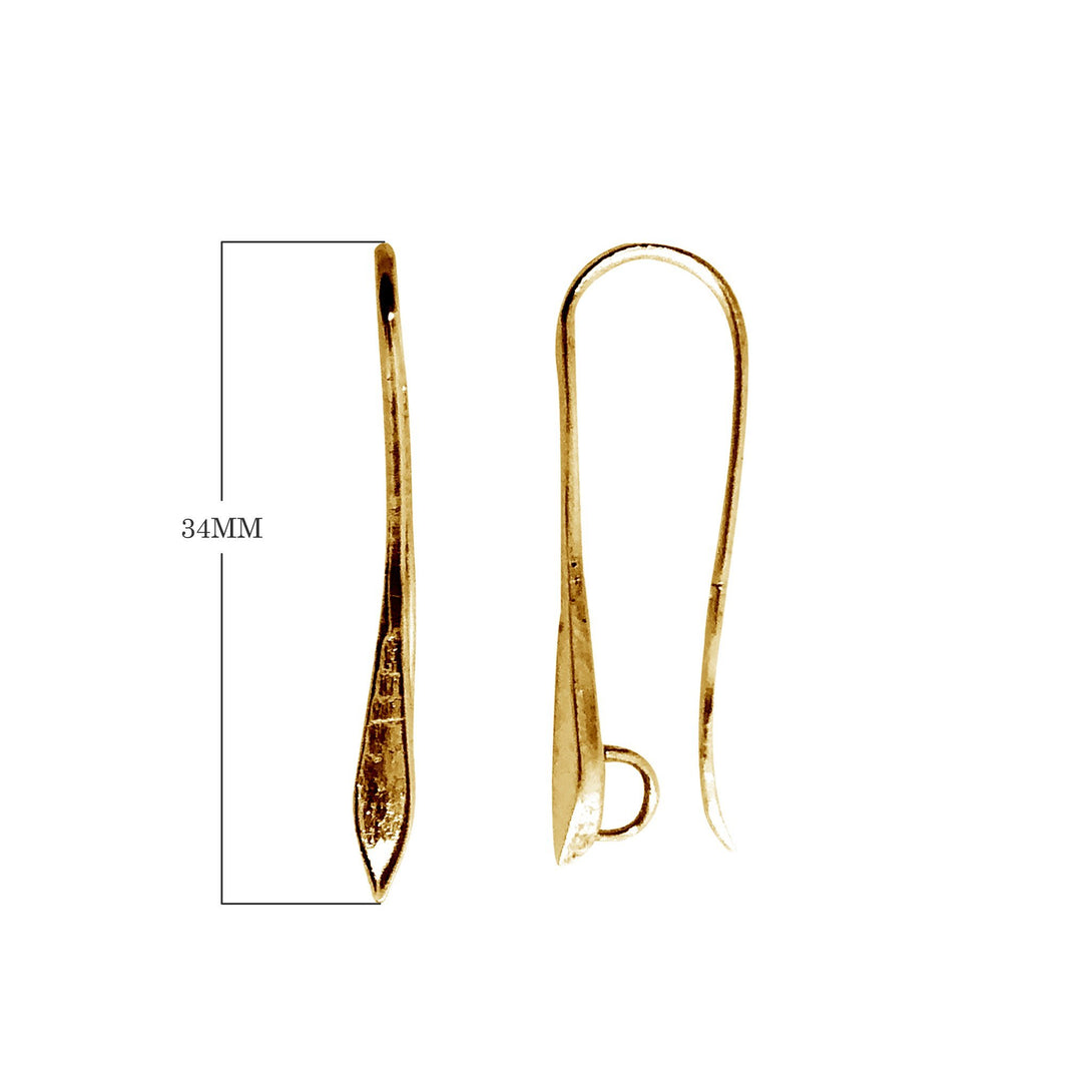 FG-233 18K Gold Overlay Earwire Beads Bali Designs Inc 