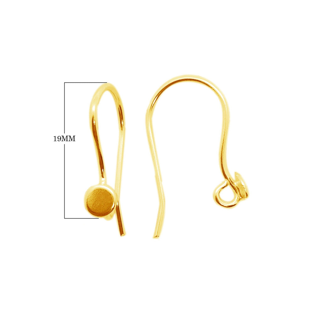 FG-245 18K Gold Overlay Earwire Beads Bali Designs Inc 