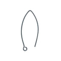 Black Rhodium Overlay Marquise Shape Earwire Jewelry Finding Handcrafted In India