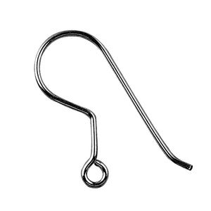 Black Rhodium Overlay Round Loop Earwire Jewelry Finding Handcrafted In India