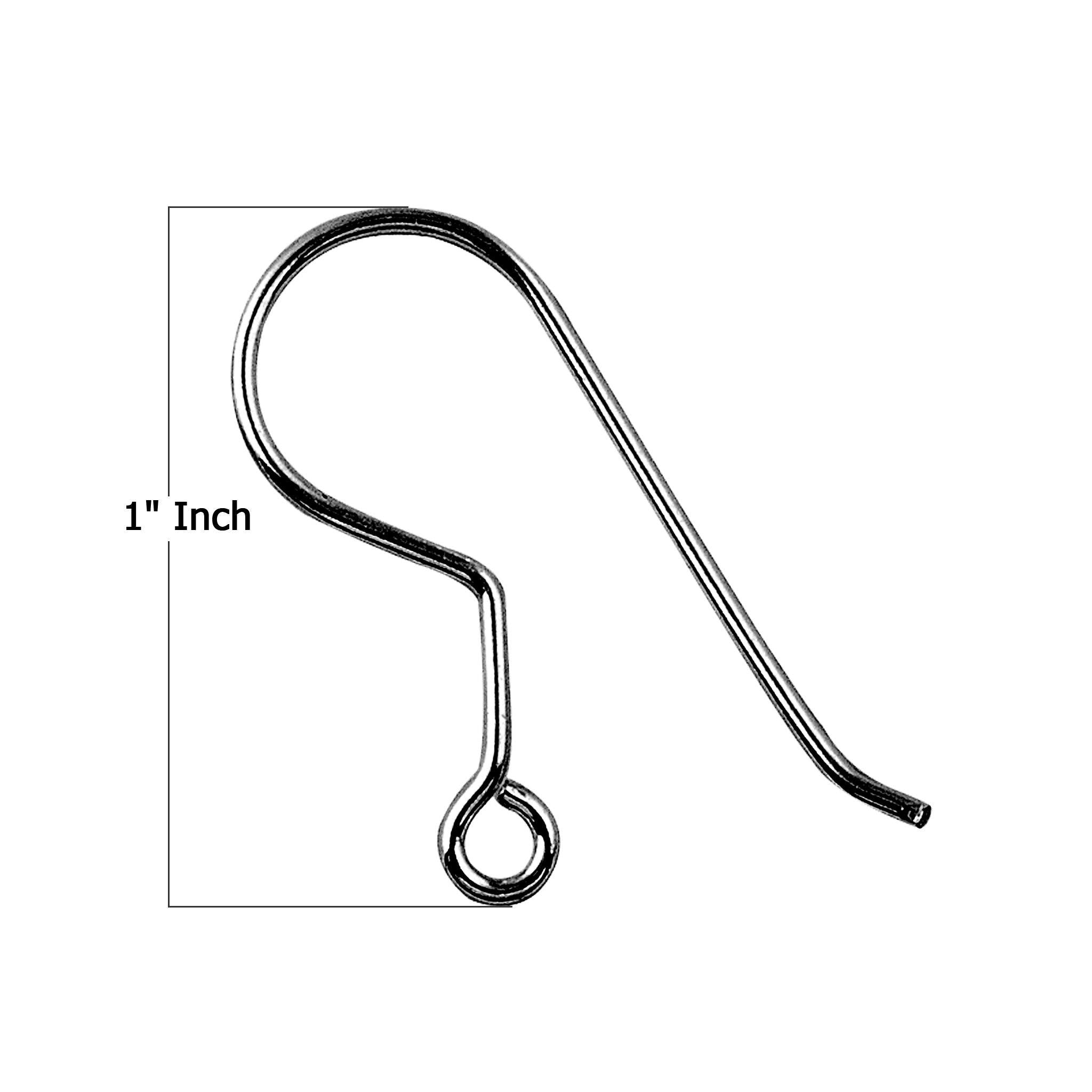 Black Rhodium Overlay Round Loop Earwire Jewelry Finding Handcrafted In India