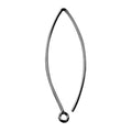 Black Rhodium Overlay Long Marquise Earwire Jewelry Finding Handcrafted In India